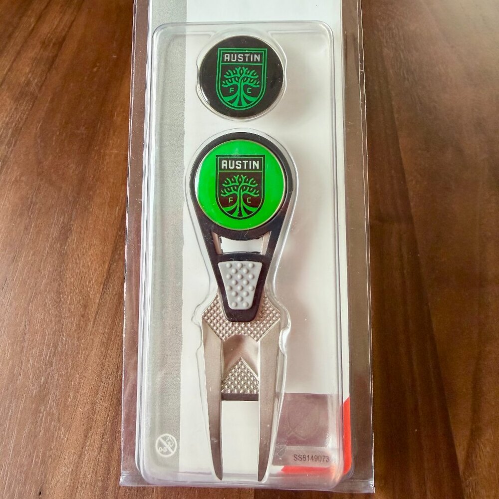 Austin FC MLS Golf Divot Tool + Magnetic Ball Markers NWT